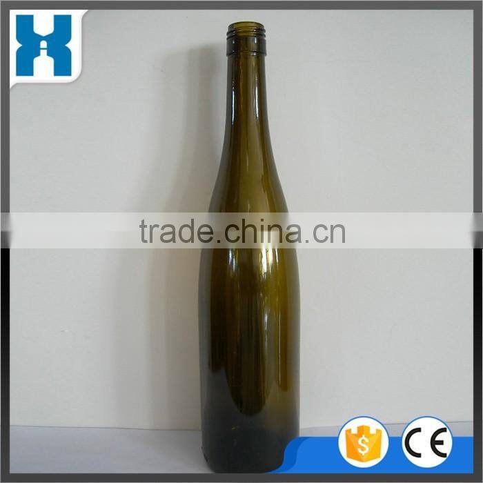 WHOLESALE CHEAP BROWN GLASS WINE BOTTLE WITH CORK 750ML