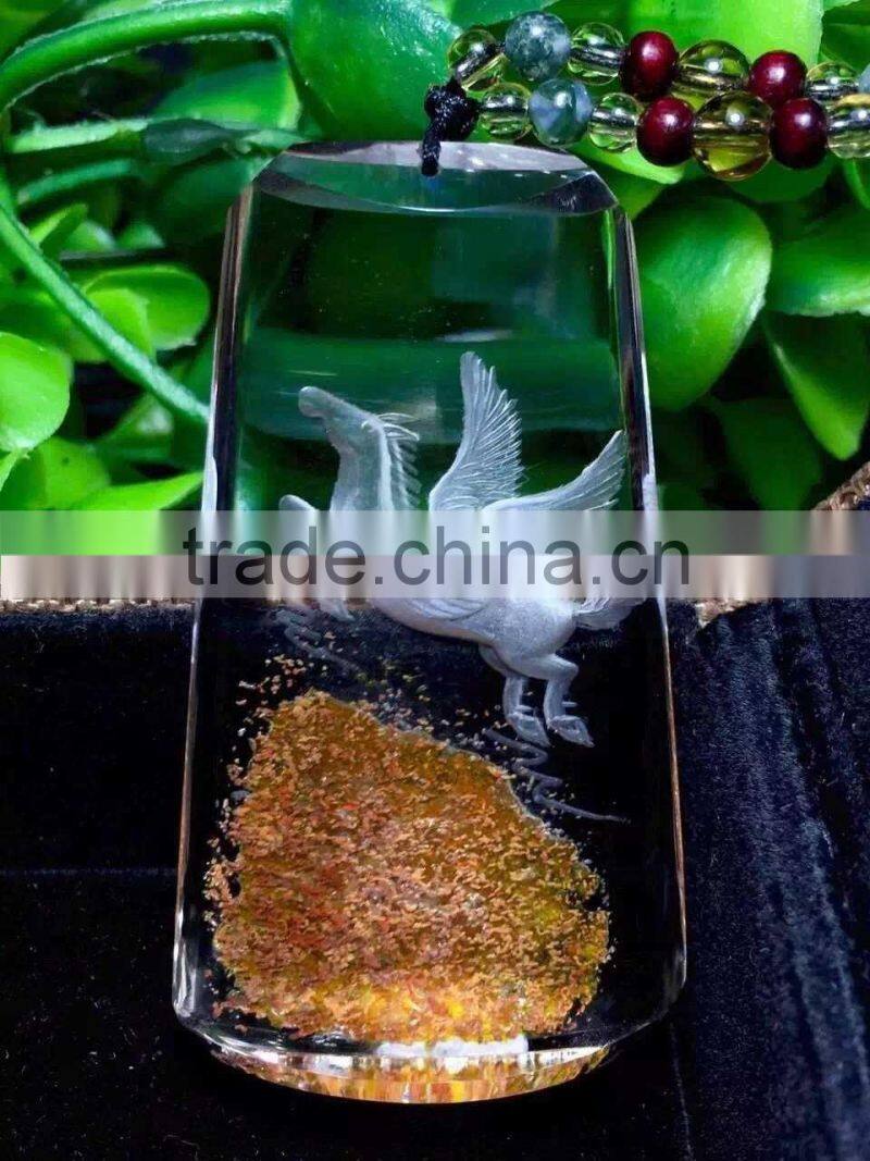 wholesale Crystal carved horse pandent