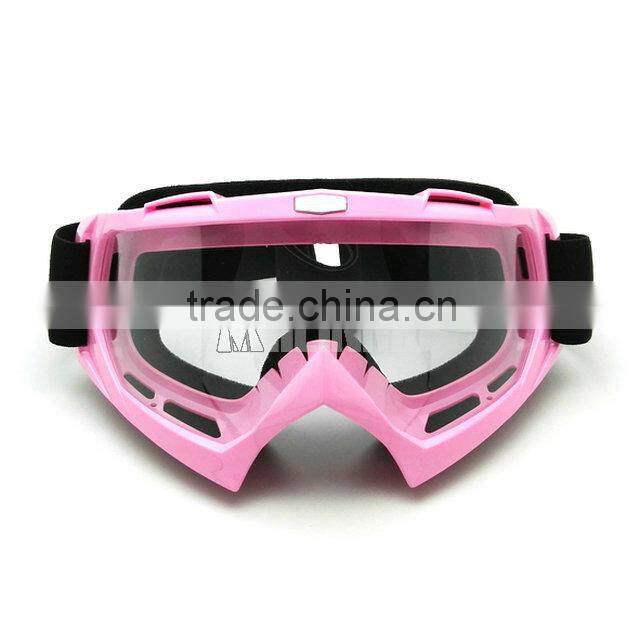 PINK Universal adult flexible motocross goggles