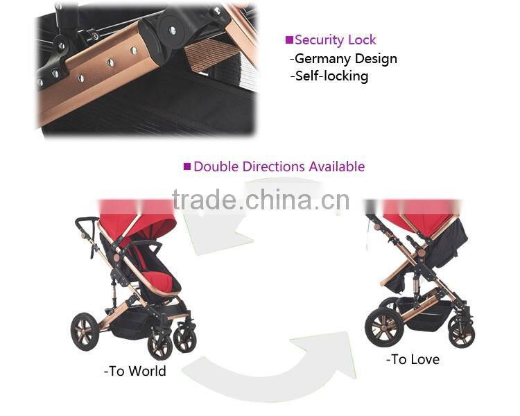 Lightweight Colorful Aluminium Alloy Baby Strollers Baby Pram Baby Push Chair Folding Easily 600D Oxford Polyster Fabric