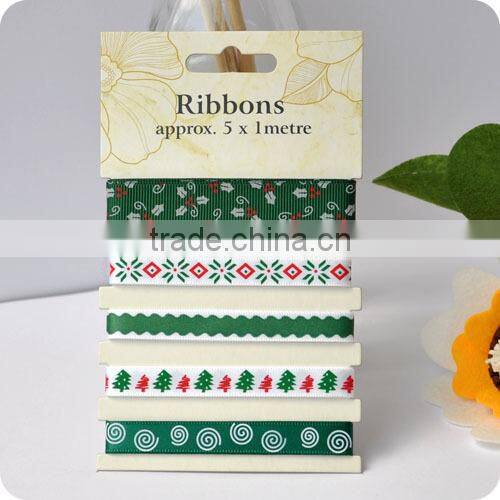 polyester ribbon, grosgrain ribbon , ribbon set for X'mas, scrapbooking ribbon, ribbon for bowing