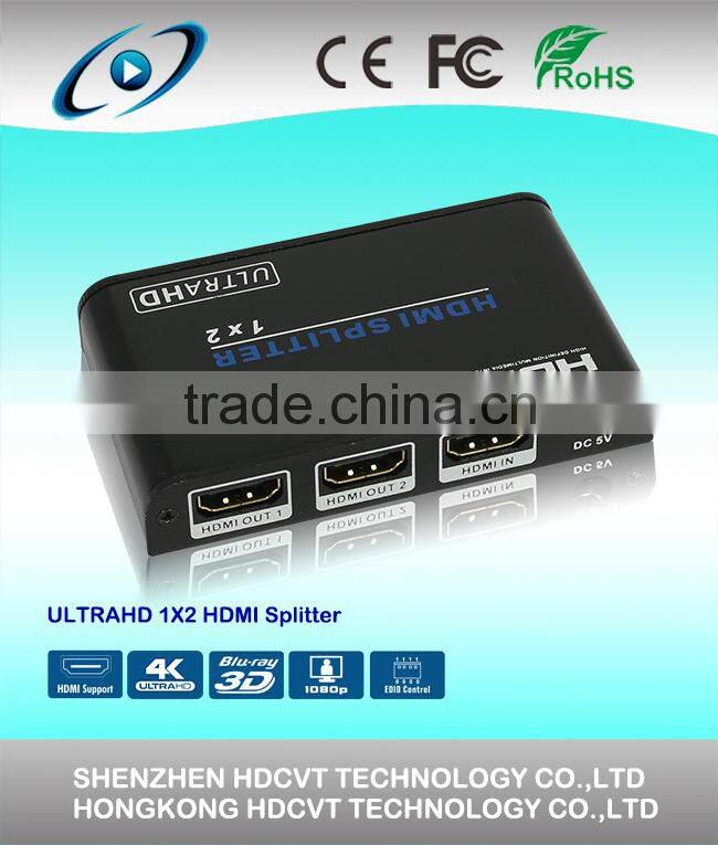 1x2 HDMI 4K2K Splitter with 1080p 3D ULTRA HD Support , advanced