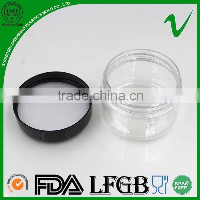 PET cosmetic empty round 60ml plastic jar
