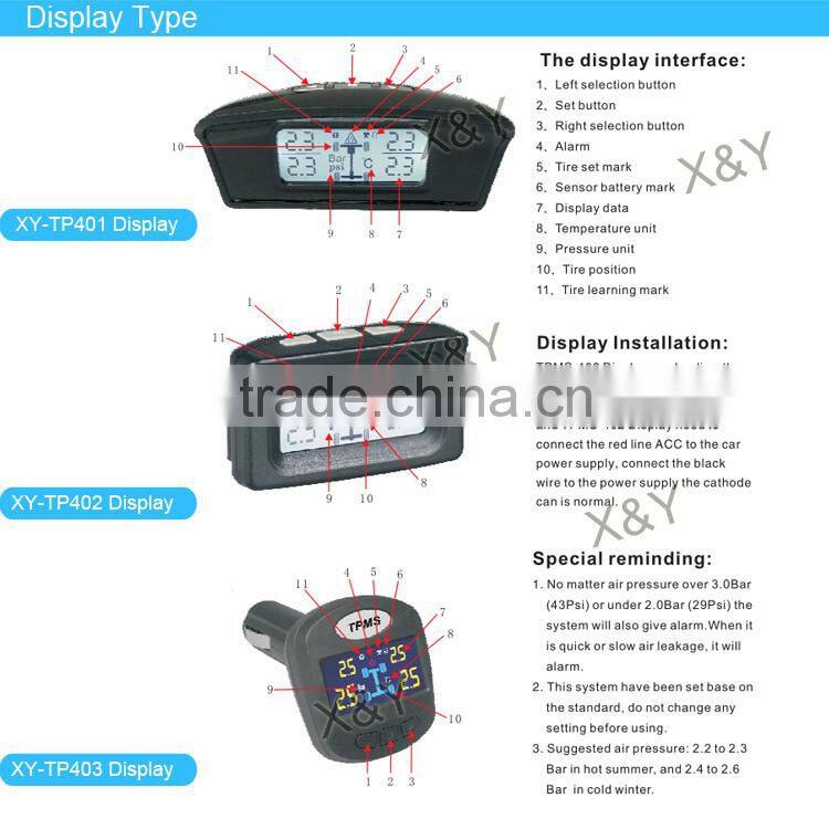 High quality tire pressure monitoring system ,car tpms for BMW XY-TPMS403E