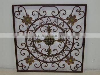 handicrafts home wall decor fleur de lis panel fence iron window grill,iron window design,wrought iron window grill design