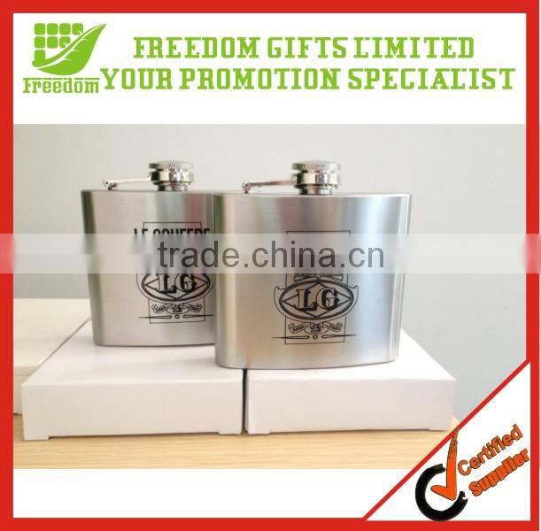 New Arrival Stainless Steel Cheap Silk Printing Hip Flask