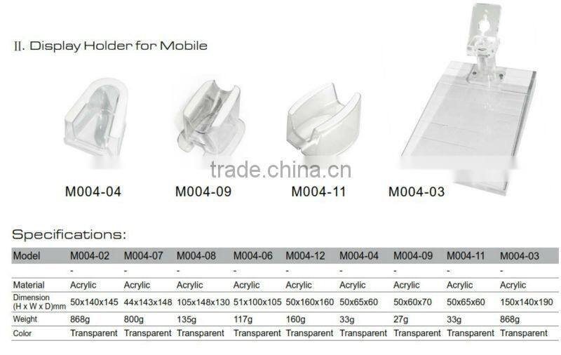 Elegant acrylic security display stand for cellphone