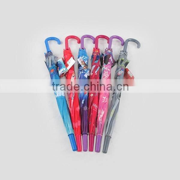 cheap fiber heat transfer straight kids umbrella
