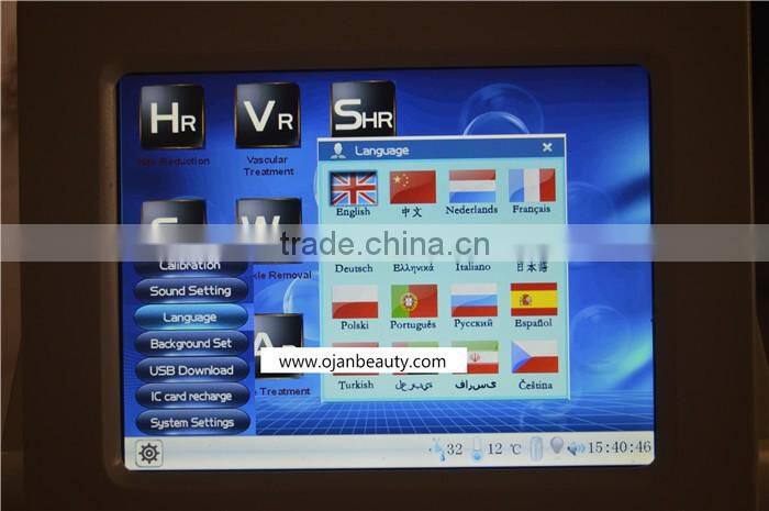 Most popular beauty equipment new style SHR /OPT/IPL+elight+ RF Multifunctional