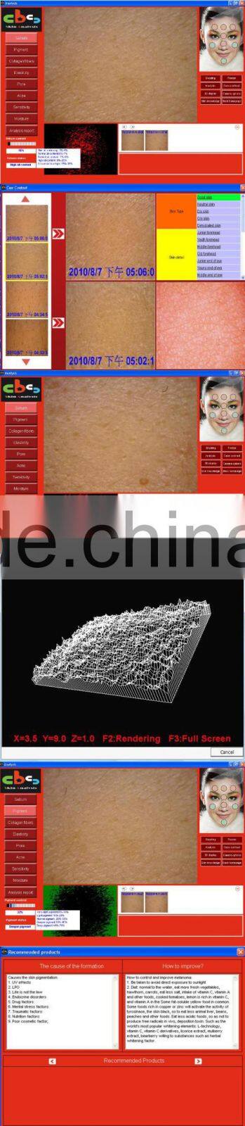 skin hair analysis 2016 led professional skin machine, face analysis machine