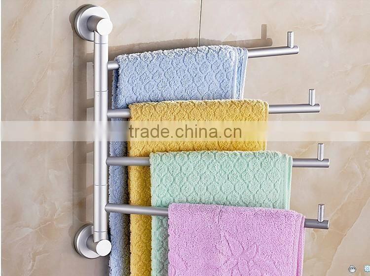 2016 Stainless Steel Wall Mounted Bathroom adjustable free rotation Towel Rack, towel rail bathroom