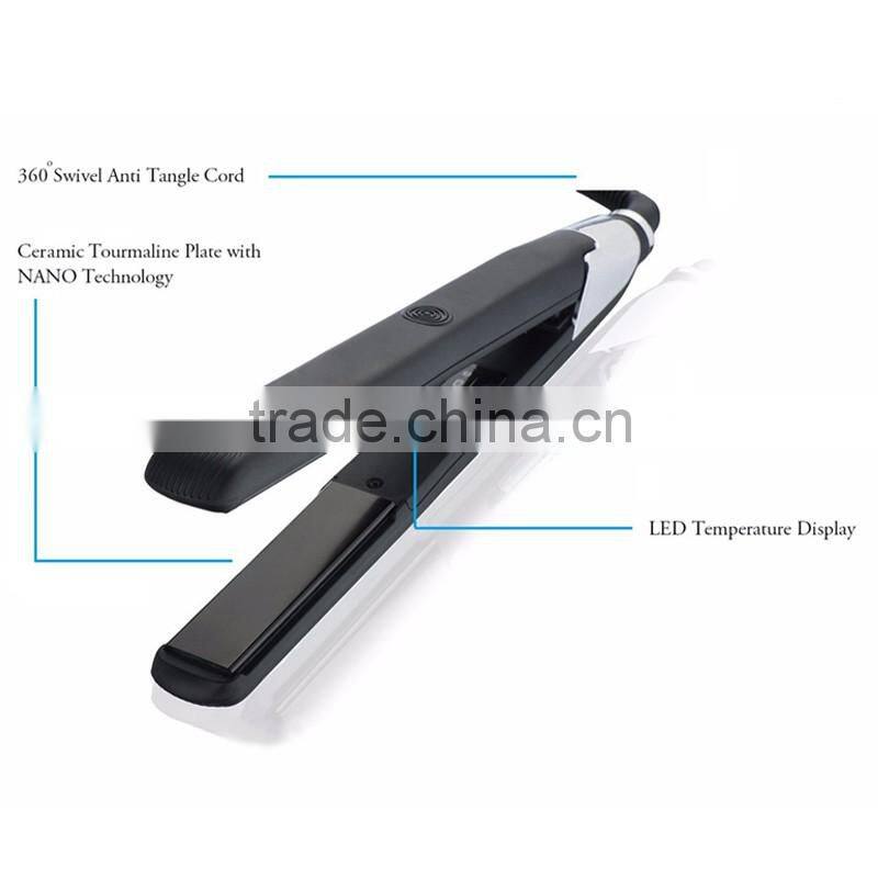 Beauty packaging hair Straightener/Flat iron/2 In 1 Hair straightener&Curling iron digital hair straightener
