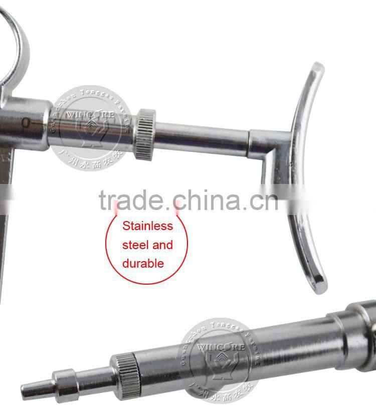 Veterinary continuous syringe with rules metal syringe auto injector