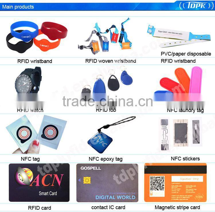 2015 popular style custom rfid fashion bracelets for tickting