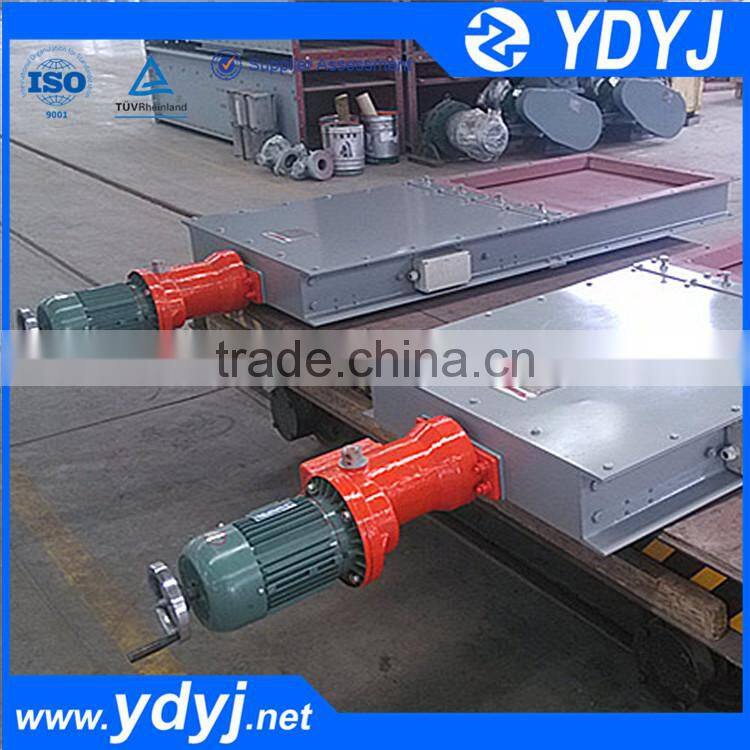 Electric rectangular slide gate valve for industrial use