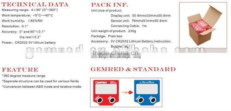 garden chairs slope measurement digital remote angle protractor