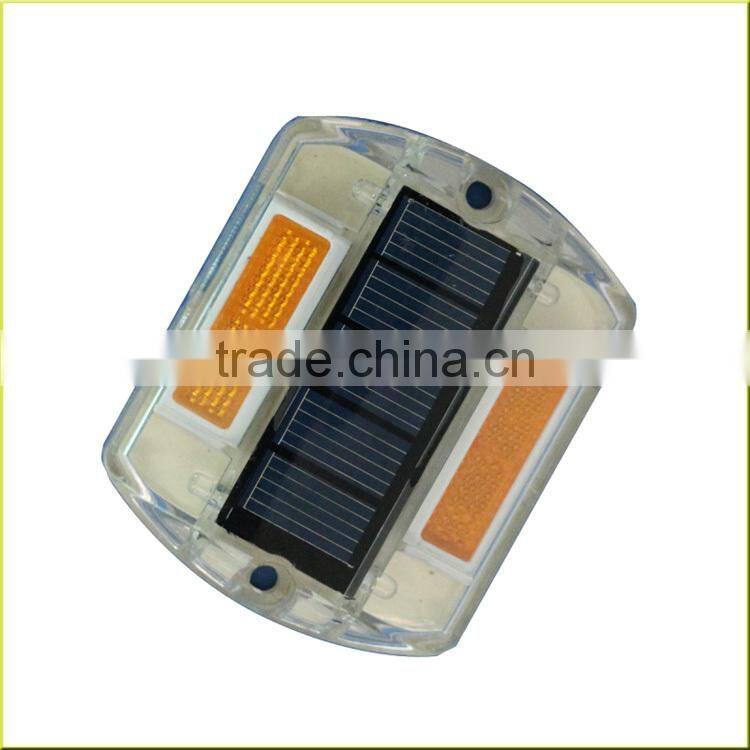 Solar Plastic Road Stud 4 LED with double reflective