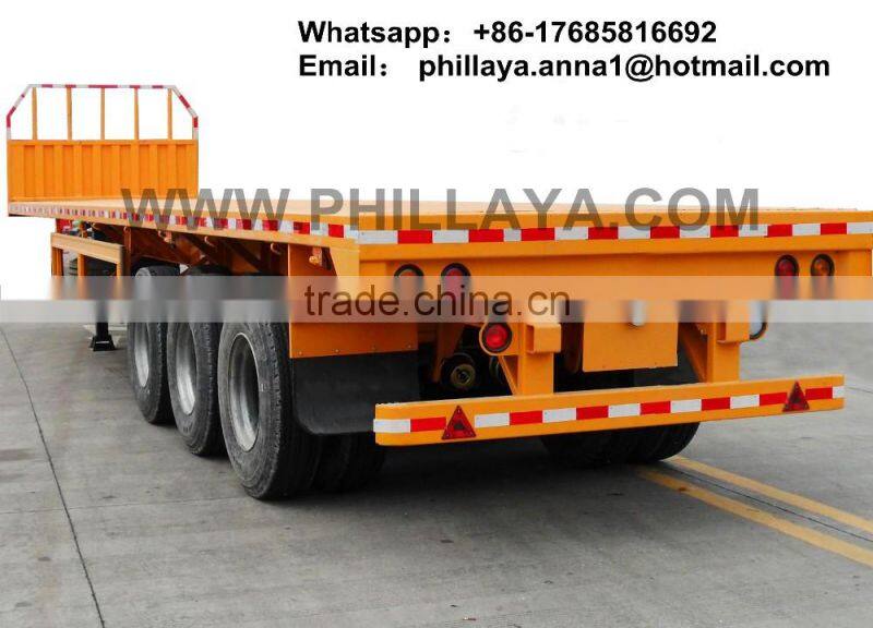 Good container flatbed trailer / flat body truck / 40ft container trailer price