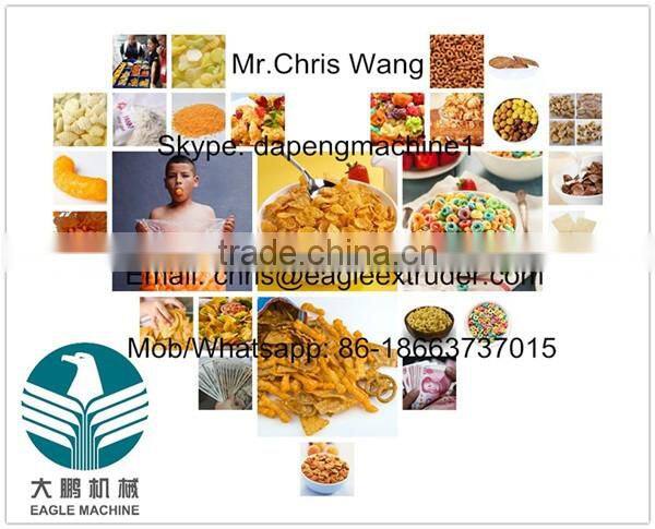 High yield Medium Capacity Corn Puff Snack Extruder Machine / Equipment