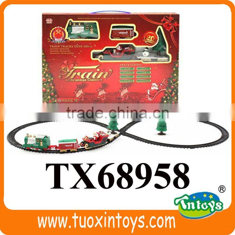 outdoor Christmas train set with light