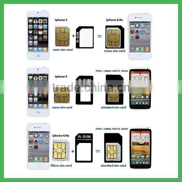 High Quality 3 in 1 Nano Sim card Adapter For Nano to Micro/ Micro to Standard/ Nano to Standard Sim Card