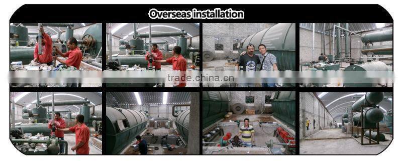 Standar flange and No air leakage end-of-life tire pyrolysis oil machine