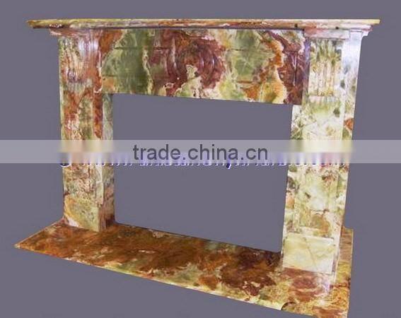 GOOD QUALITY MULTI GREEN ONYX FIREPLACES