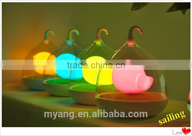 2015 novel led table lamp, Bird Cage LED lamp with two USB Charging line,Touch sensitive led table lamp