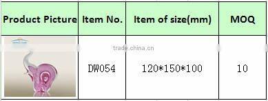 blown unique pink glass elephant handicraft figurines as souvenir