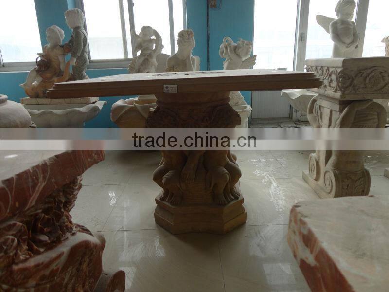 Stone Carving Marble Table with Children Design