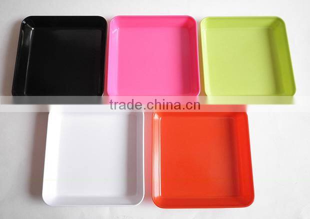 Cheap garden colorful plasitc square flower pot saucer