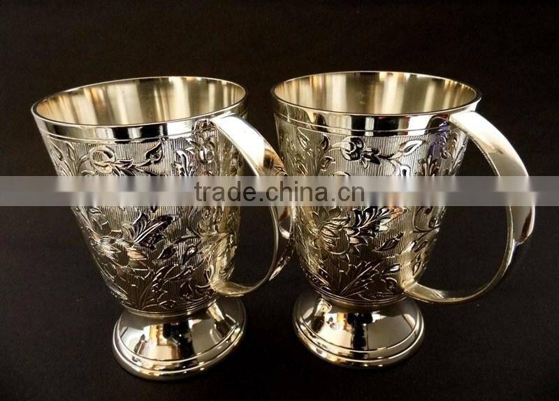 Beautiful gift item, return gift, home and garden decoration brass gold and silver plated bowl