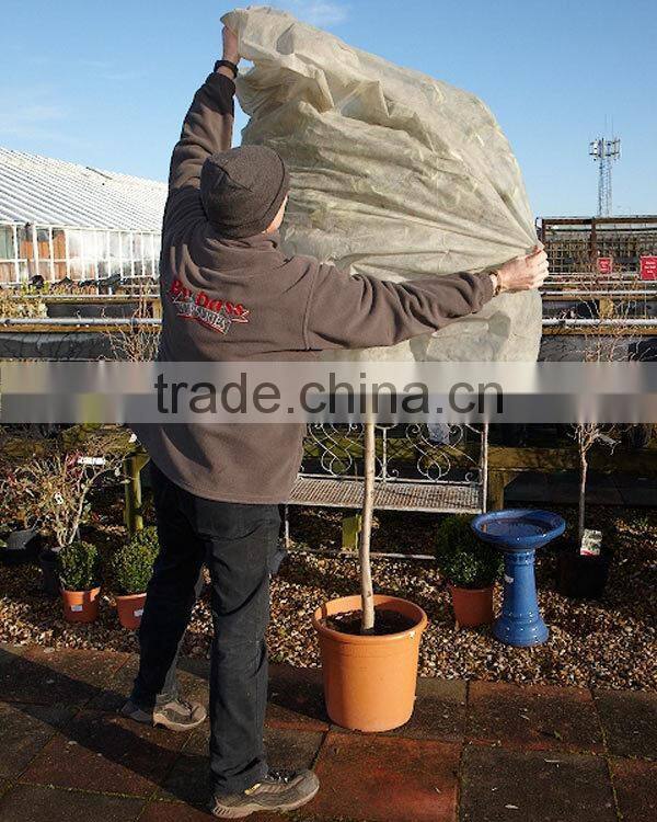 Plant Protection Cover,Winter Fleece Protective Cover, 60 x 80 cm, with draw cord, set of 4