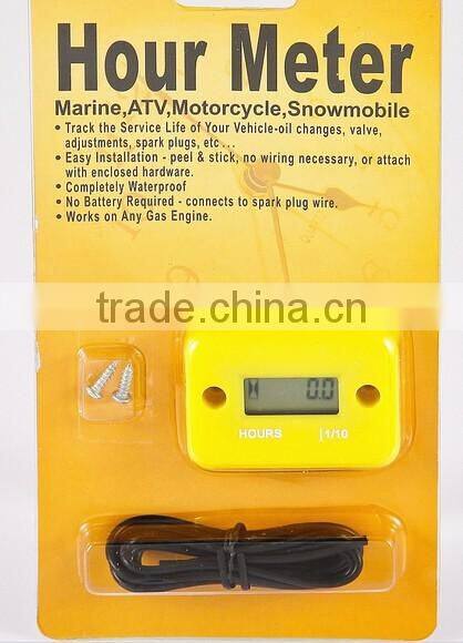 waterproof hour tach meter for 2 or 4 stroke gas engine