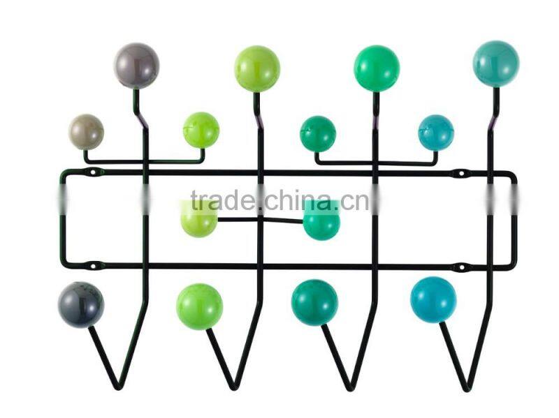 Wall-Mounted Door Hook Organizer Rack With Beads, Plastic-sprayed Finished