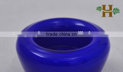 Royal Blue Glass Hurricane Votive Holders