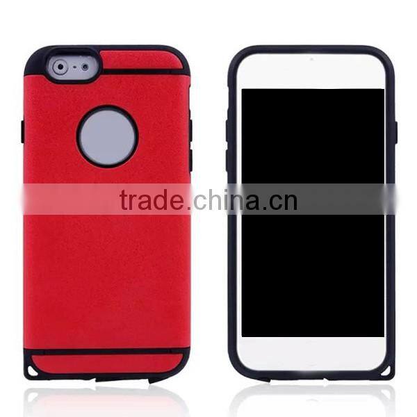 2017 New design two in one cell phone case tpu with pc back covers for iphone 6