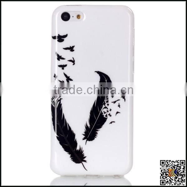 TPU material edging IMD craft protective case for iPhone5C,TPU material case