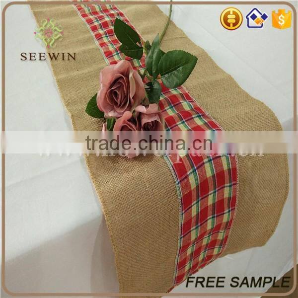 high quality 100% Burlap table runner