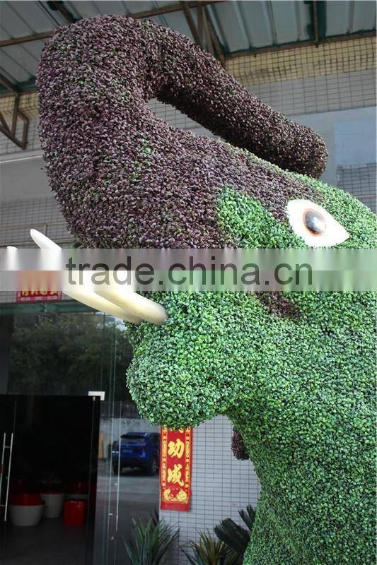 artificial design nature simulation grass plant elephant statue animal sculpture