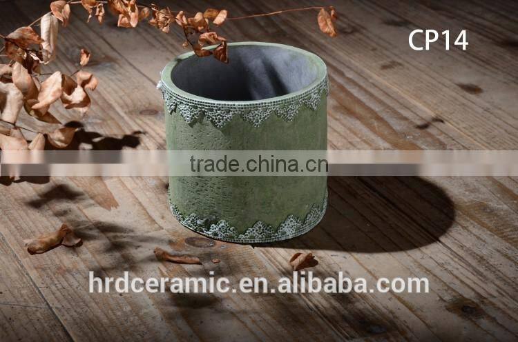 Hot sale indoor antique cement flowerpots & planters