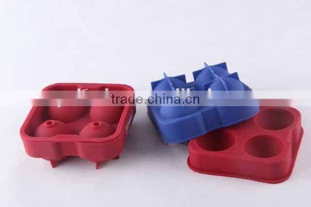 Spherical shell square silicone ice cube mold ice container