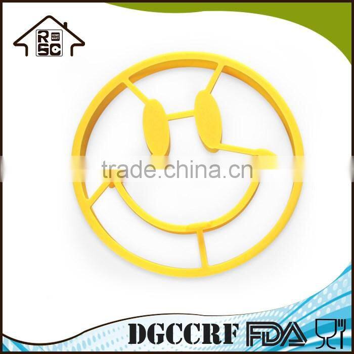 NBRSC DIY Smiley Face Fried Egg Mold Silicone Smile Shaped Pancakes Omelette Device