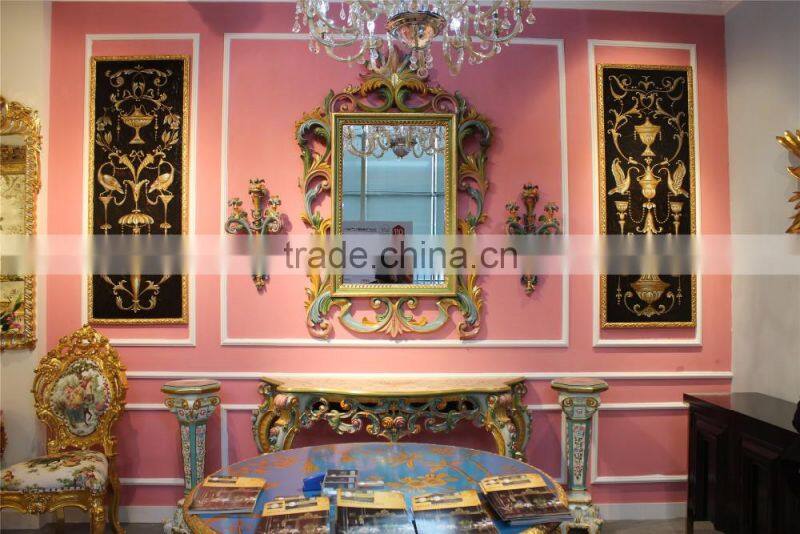 Antique Louis style decorative wall mirror for living room