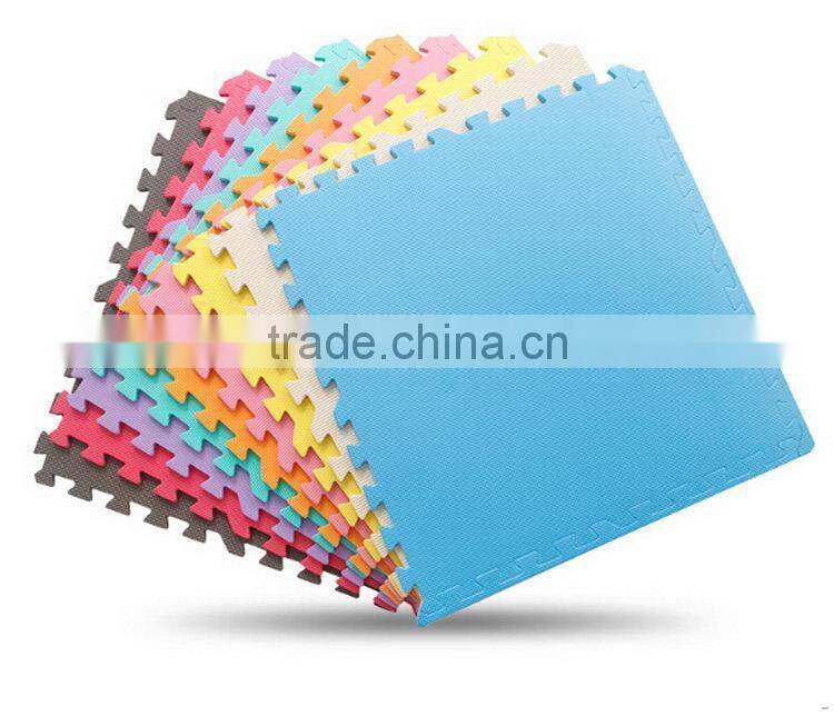 Fast delivery t line anti-slip eva foam baby play mat