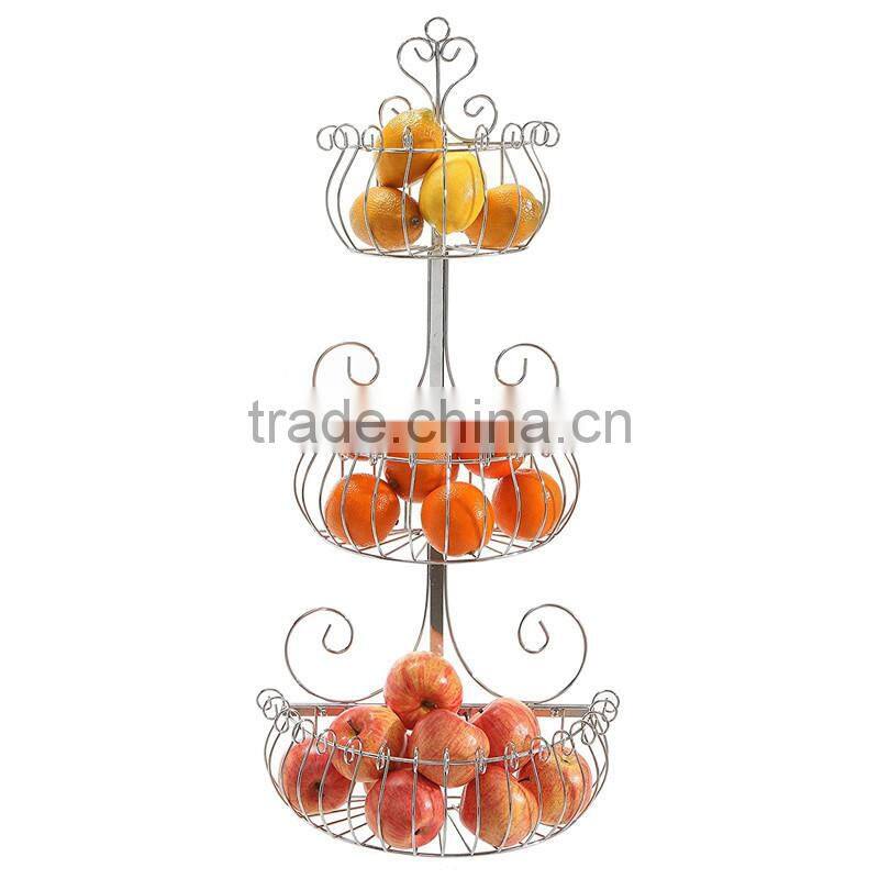 2017 Hot selling wire fruit basket,3 tier fruit basket stand