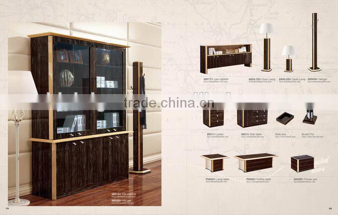 Wooden bookcase with glass doors,Executive Luxury Office Furniture(BF08-0198)