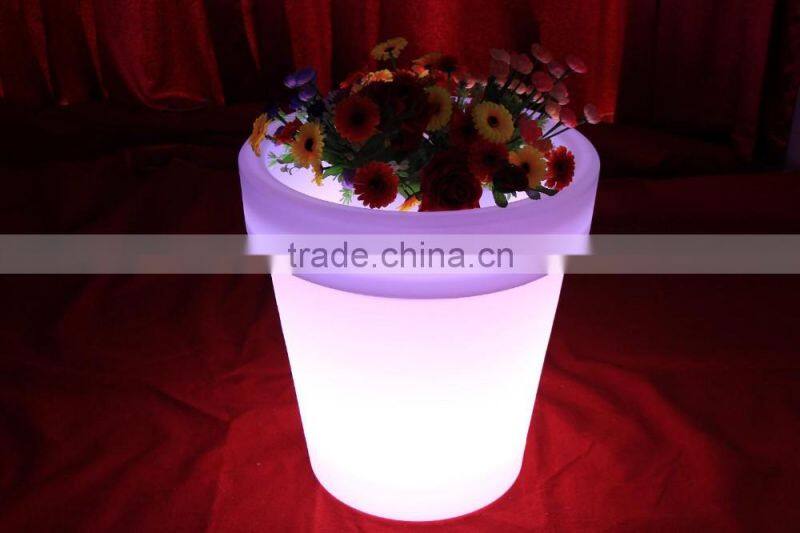 Modern light up led ice bucket illiminated party used glowing flower pot