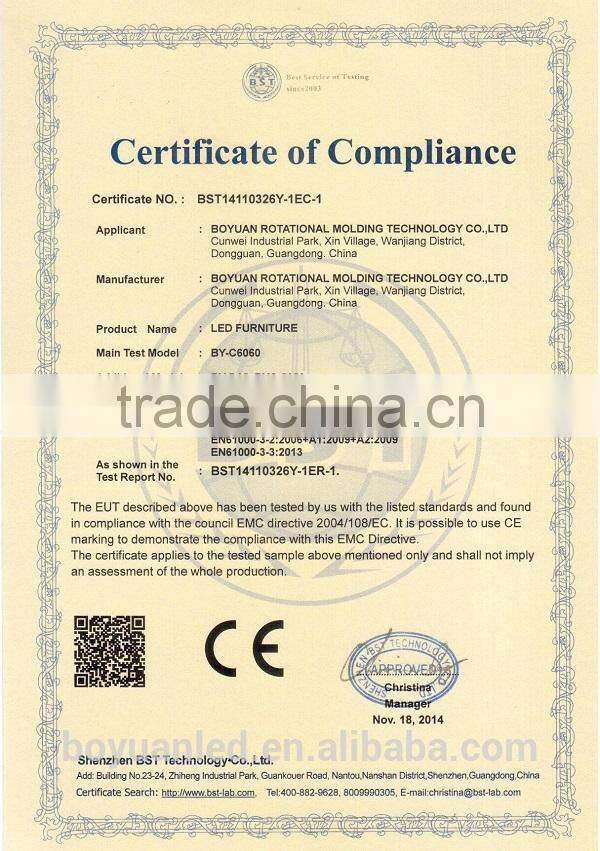 Led waterproof rechargeable illuminated outdoor pub pillar