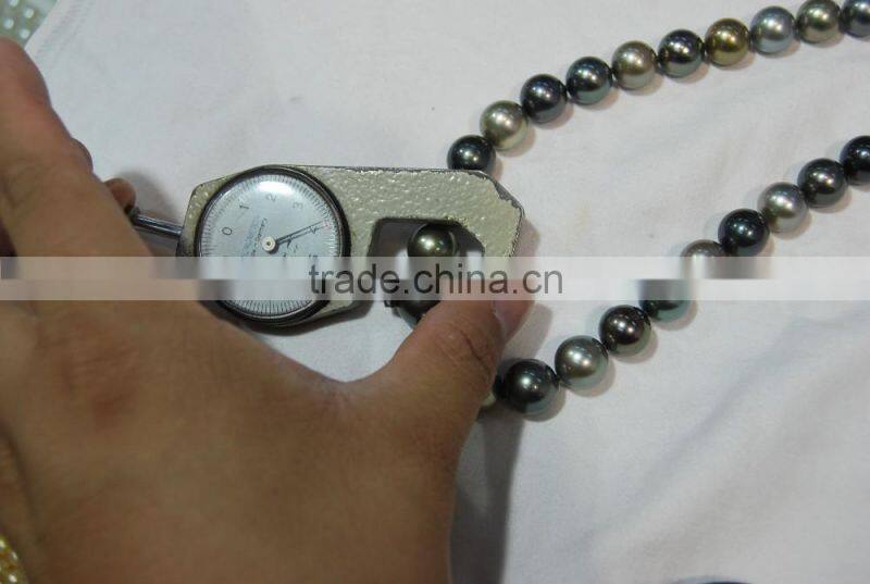 wholesale 14mm multicolor round Tahitian pearl strand
